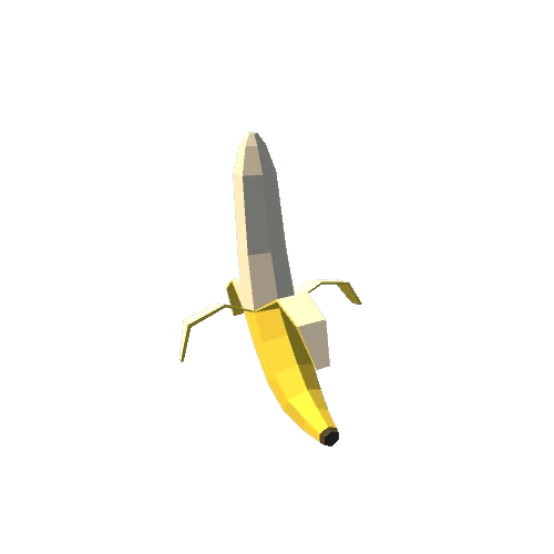 Banana half peeled